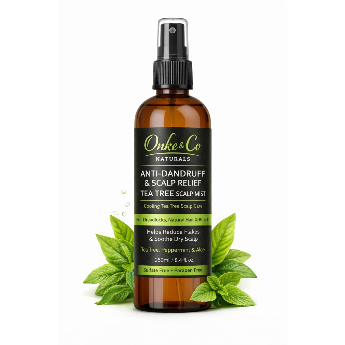 Anti-Dandruff Spray For Braids, Natural hair & Dreadlocks , Helps Reduce Flakes & Soothe Dry Scalp  250 ml